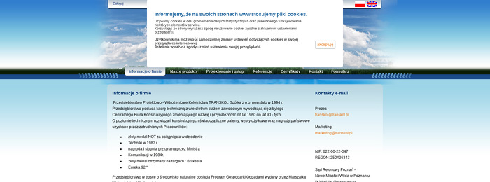 PRZEDSIĘBIORSTWO PROJEKTOWO WDROŻENIOWE KOLEJNICTWA TRANSKOL SP Z O O